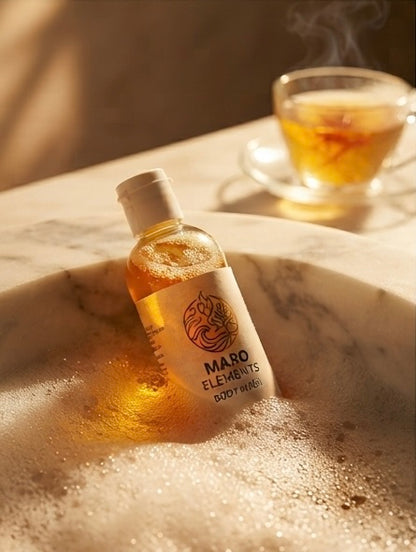 Saffron & Golden Amber Bodywash | Saffron Soap Bar