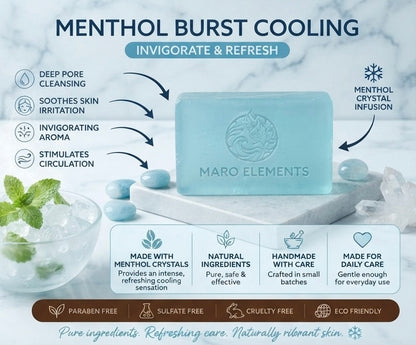 Avalanche Aqua Menthol Soap | Intense Cooling Body Bar