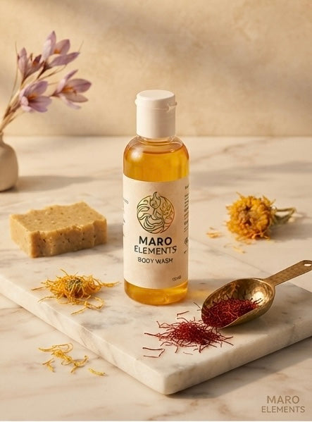 Saffron & Golden Amber Bodywash | Saffron Soap Bar