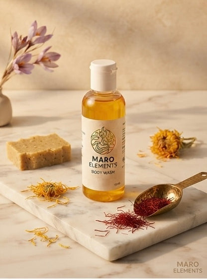 Saffron & Golden Amber Bodywash | Saffron Soap Bar